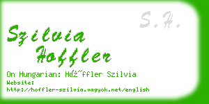 szilvia hoffler business card